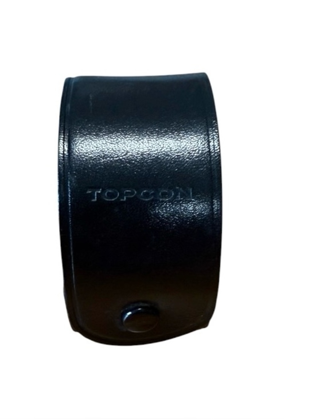 Leather reel case. Topcon. Leather film reel case. Japanese.